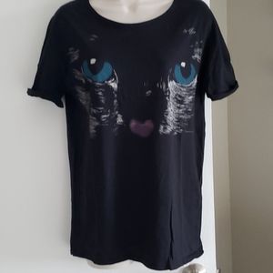 My Lefties Black Cat Shirt Size S